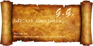 Götzl Gabriella névjegykártya